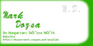 mark dozsa business card